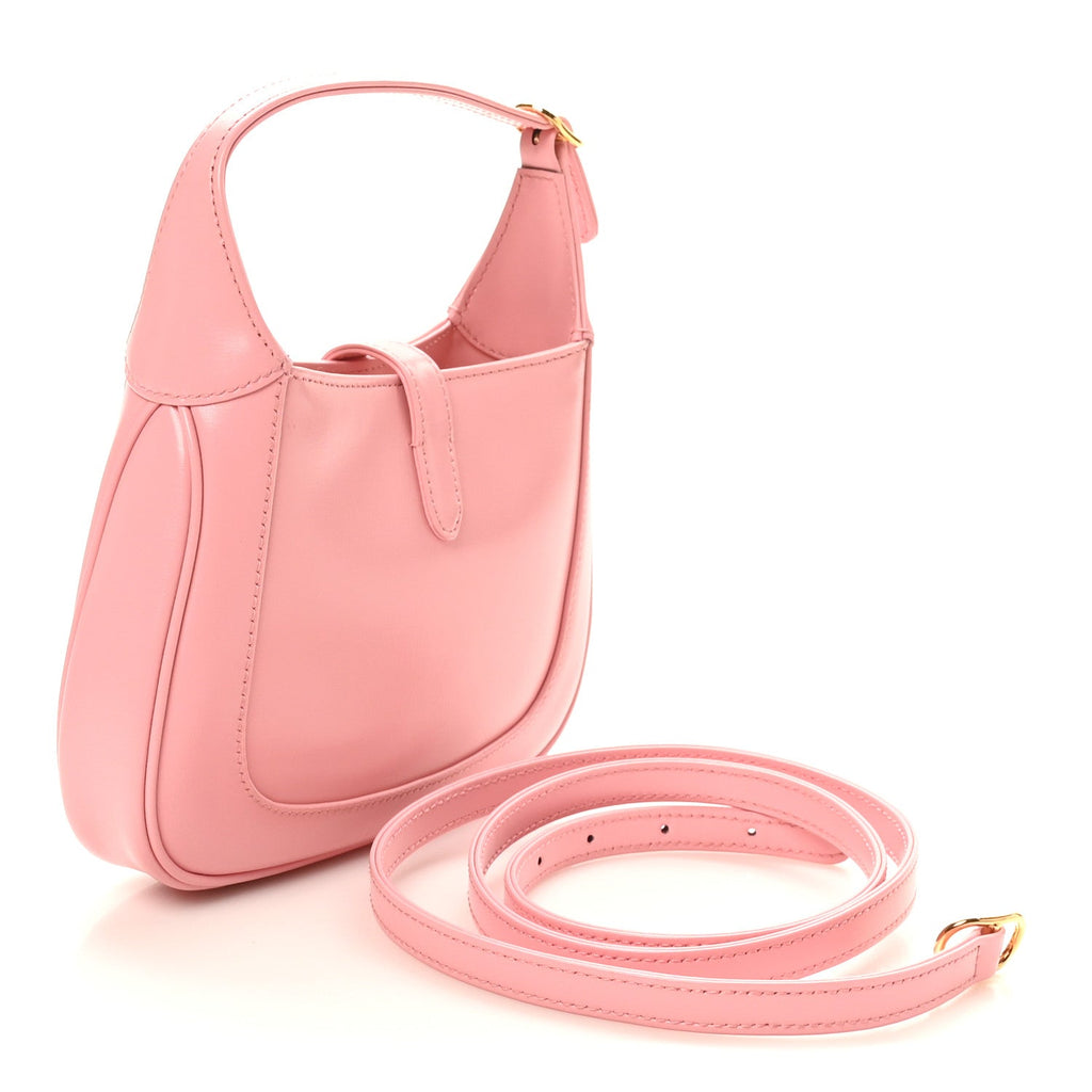 Gucci Boarded Dyana Lux Calfskin Mini Jackie 1961 Hobo Wild Rose