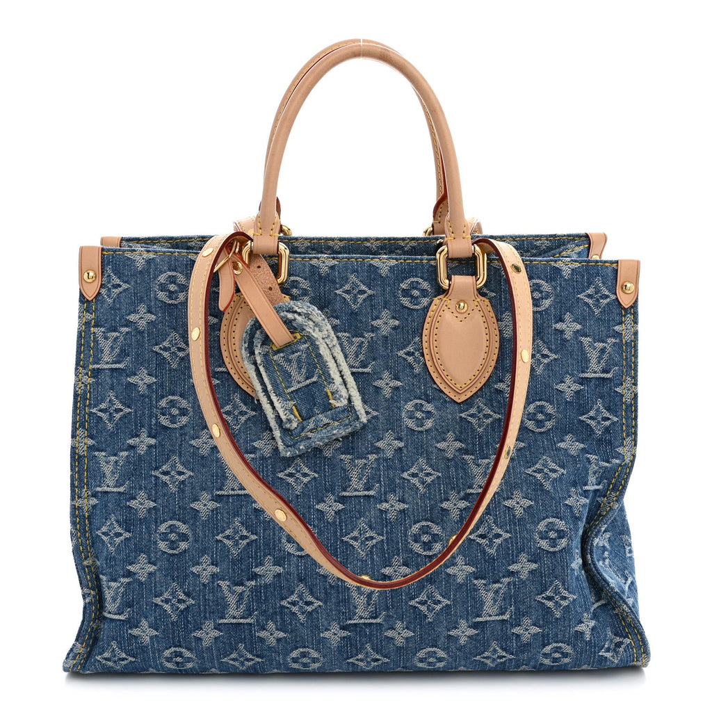 Louis Vuitton Monogram Denim Onthego MM Blue