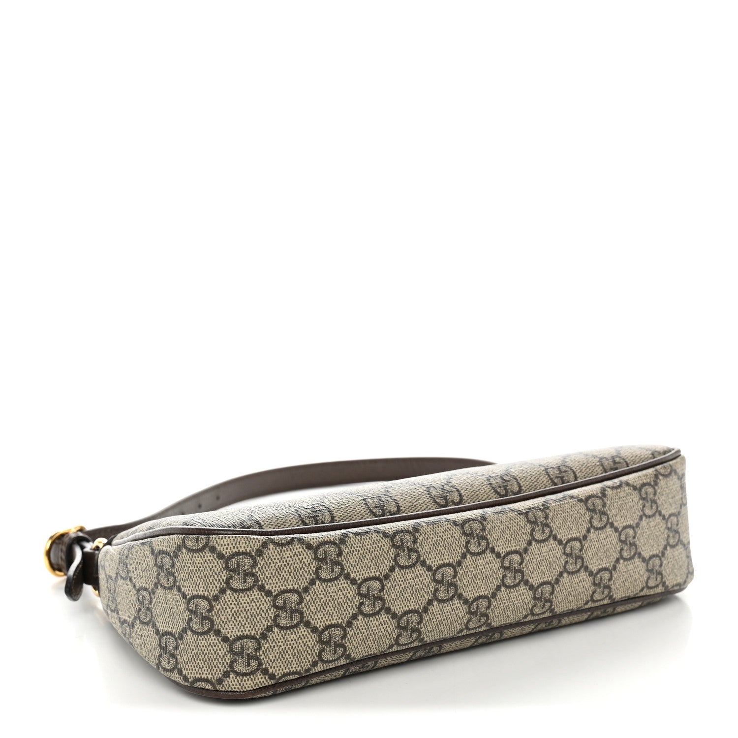 Gucci GG Supreme Monogram Textured Dollar Calfskin Small Ophidia Hobo Beige Ebony New Acero