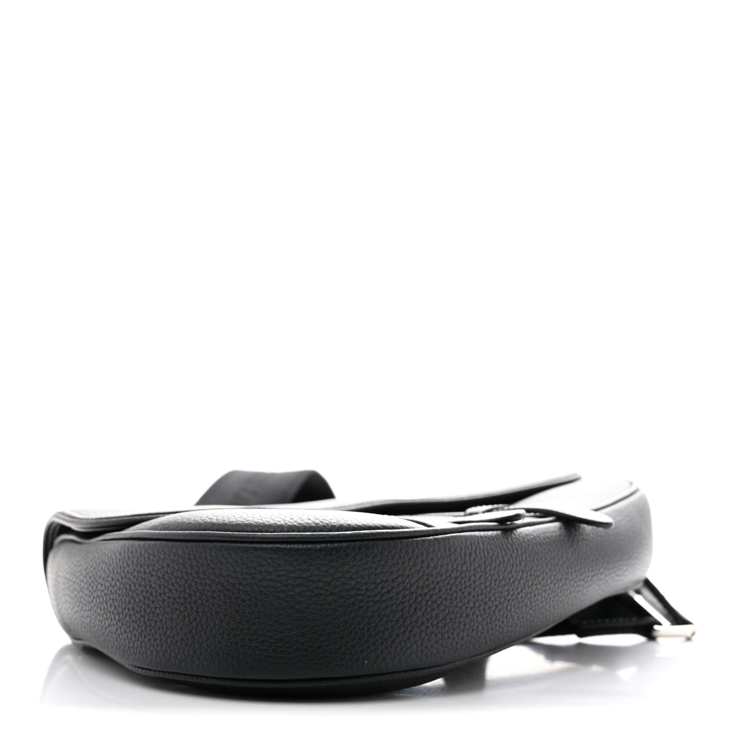 Dior Grained Calfskin Mens Saddle Bag Black