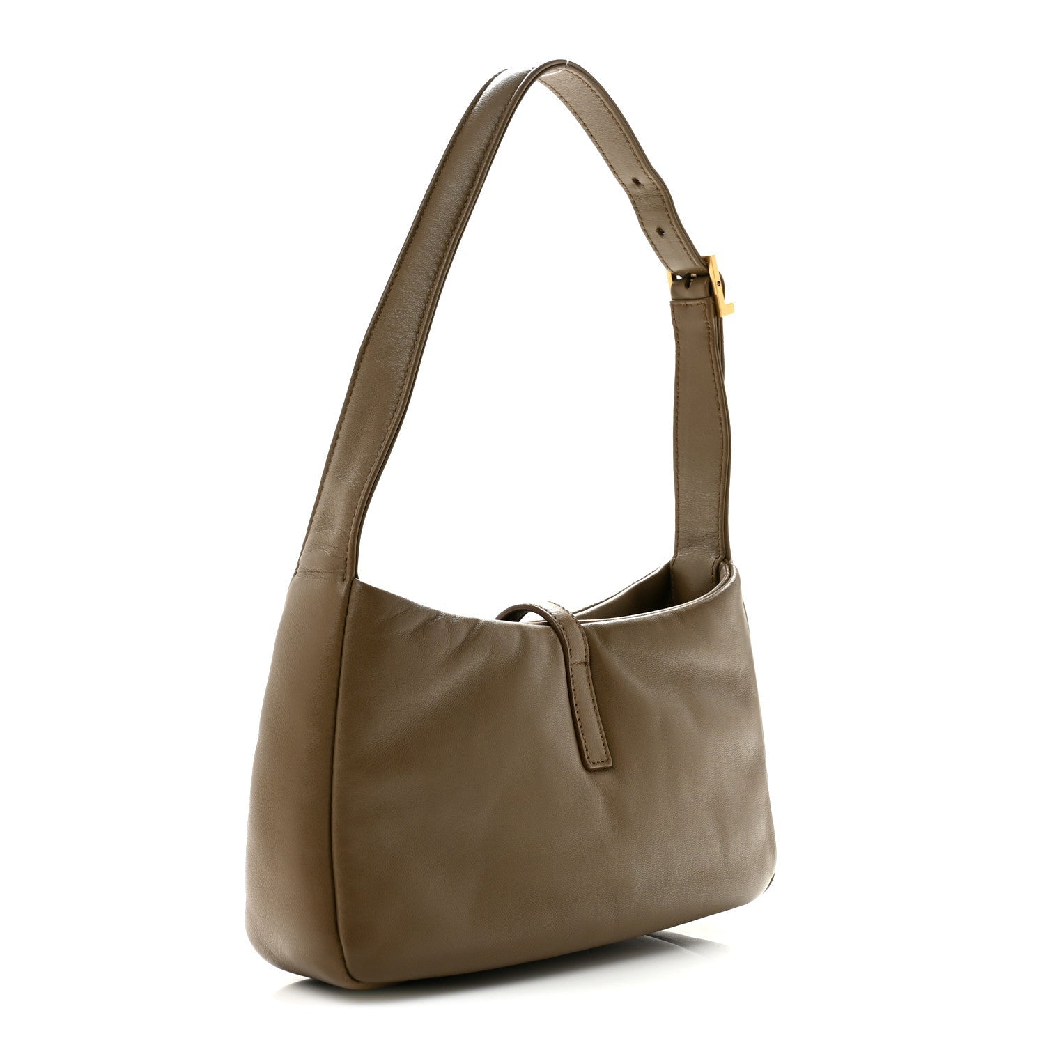 Saint Laurent Padded Lambskin Le 5 A 7 Hobo Dark Peanut