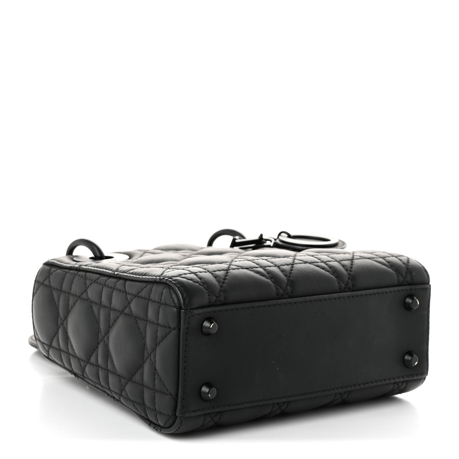 Dior Ultra Matte Calfskin Cannage Mini Lady Dior Black