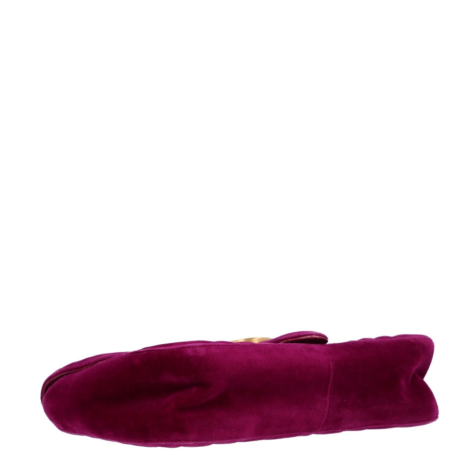 Gucci Velvet Matelasse Medium GG Marmont Shoulder Bag Fuchsia Violet Cyclamen