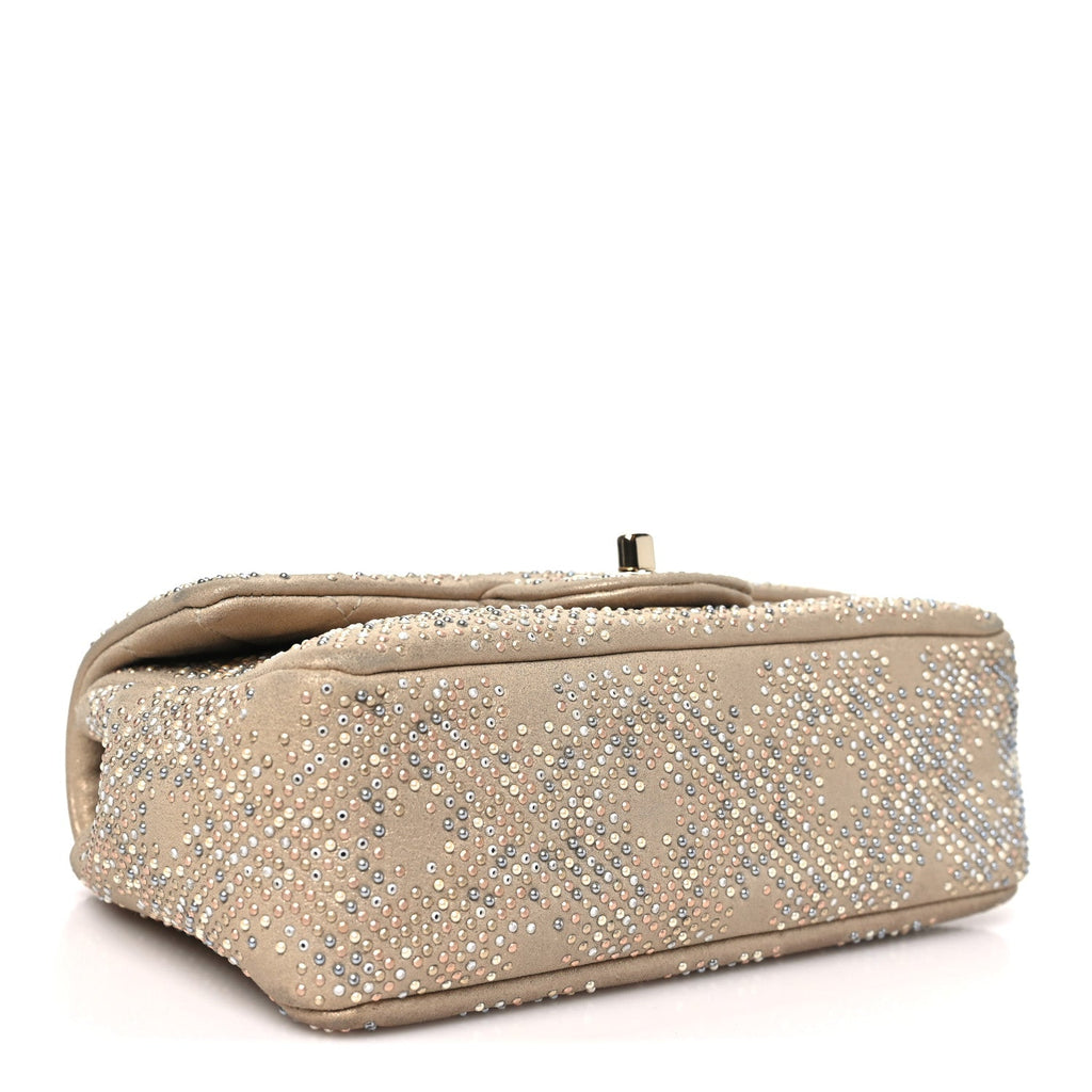 Chanel Iridescent Calfskin Studded Mini Flap Gold