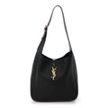 Saint Laurent Smooth Calfskin Small Le 5 A 7 Soft Hobo Black