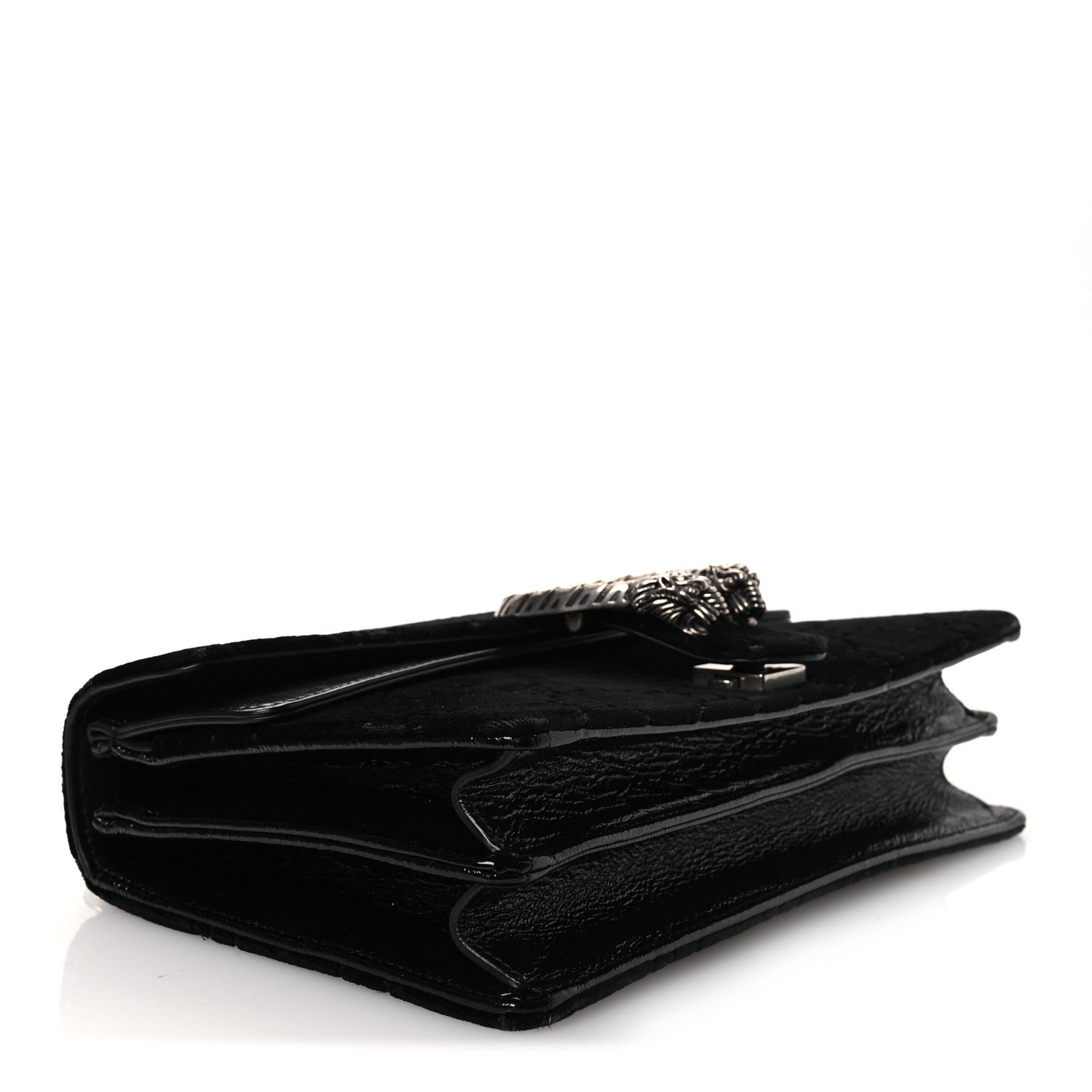 Gucci Velvet GG Monogram Small Dionysus Shoulder Bag Black