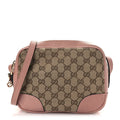 Gucci Monogram Mini Bree Messenger Bag Beige Soft Pink