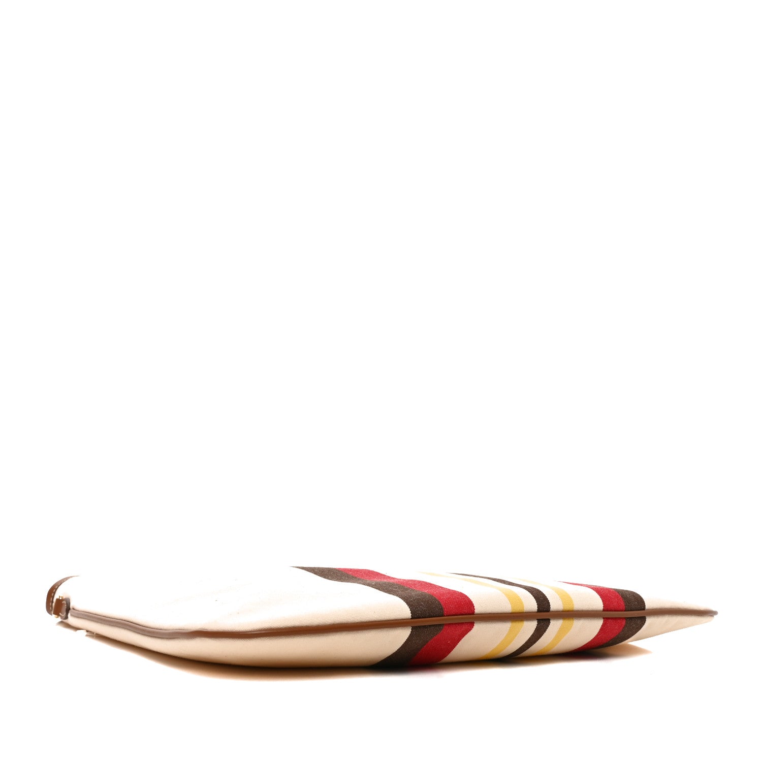 Miu Miu Canvas Calfskin Striped Ivy Beige Naturale Moro