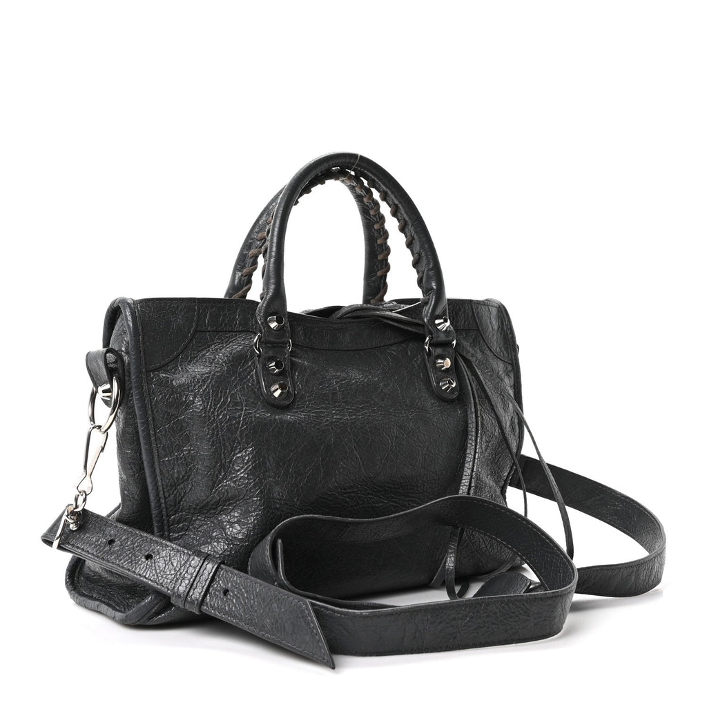 Balenciaga Agneau Classic Silver Hardware S City Gris Fossile