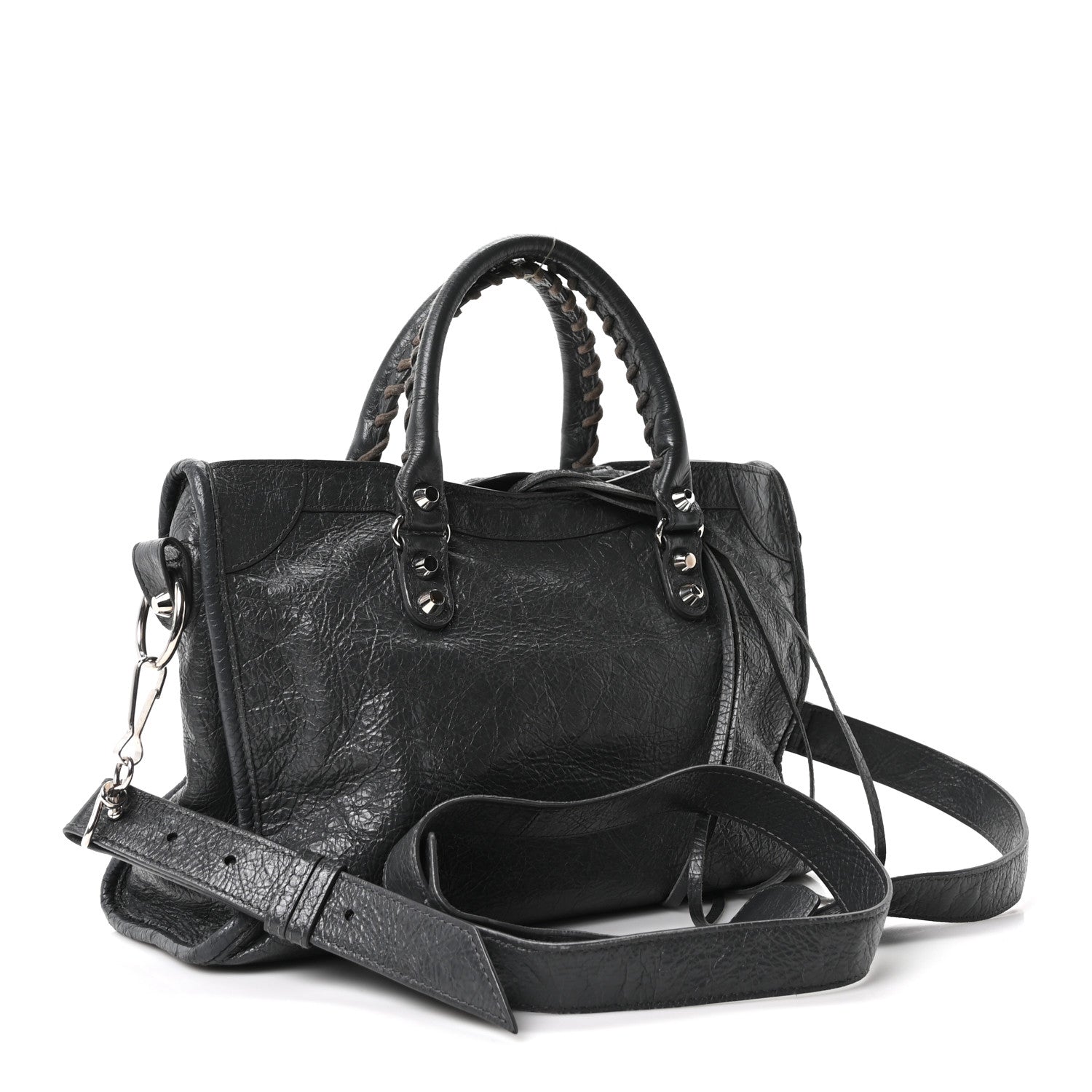 Balenciaga Agneau Classic Silver Hardware S City Gris Fossile