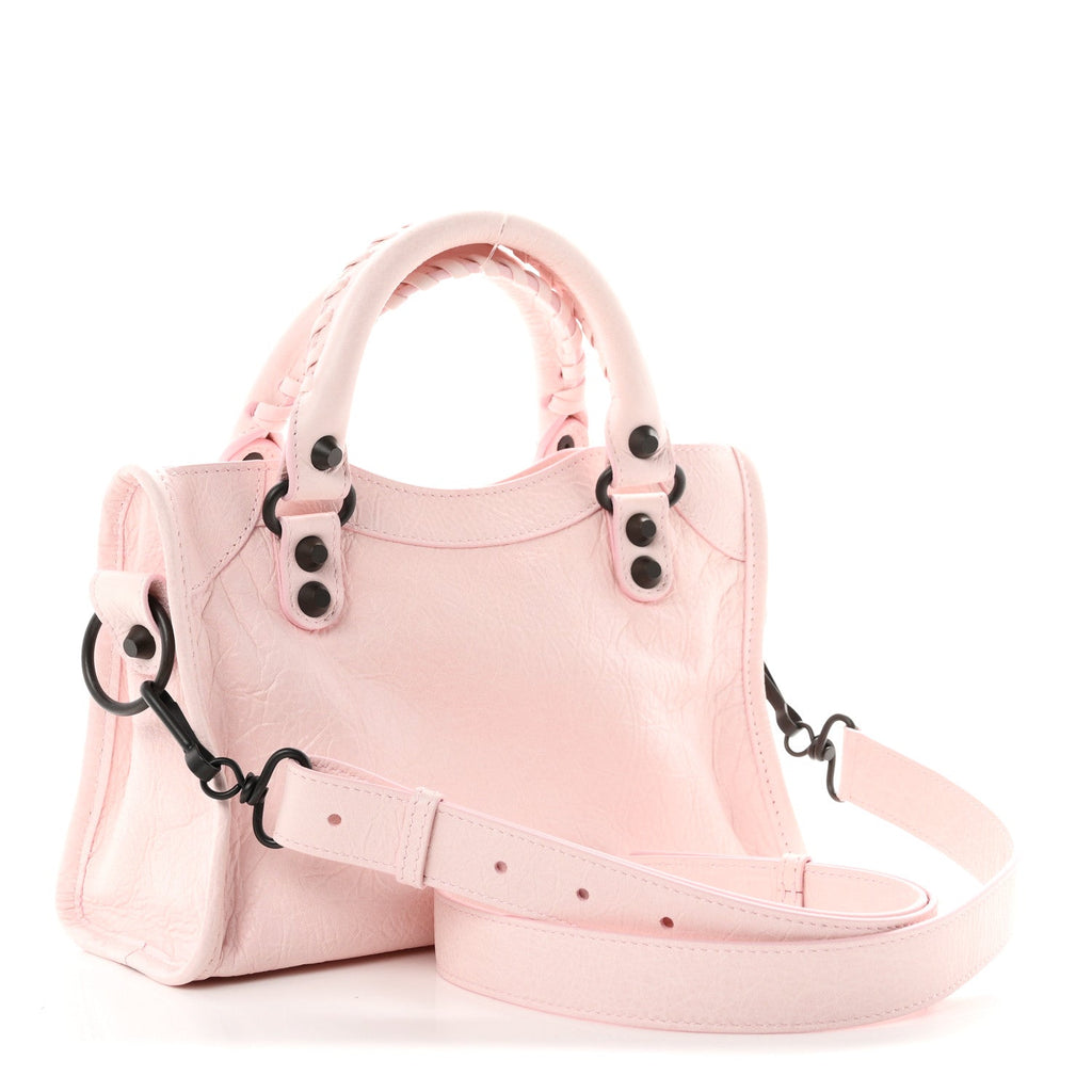 Balenciaga Agneau Arena Classic Hardware Le City Mini Petal Pink