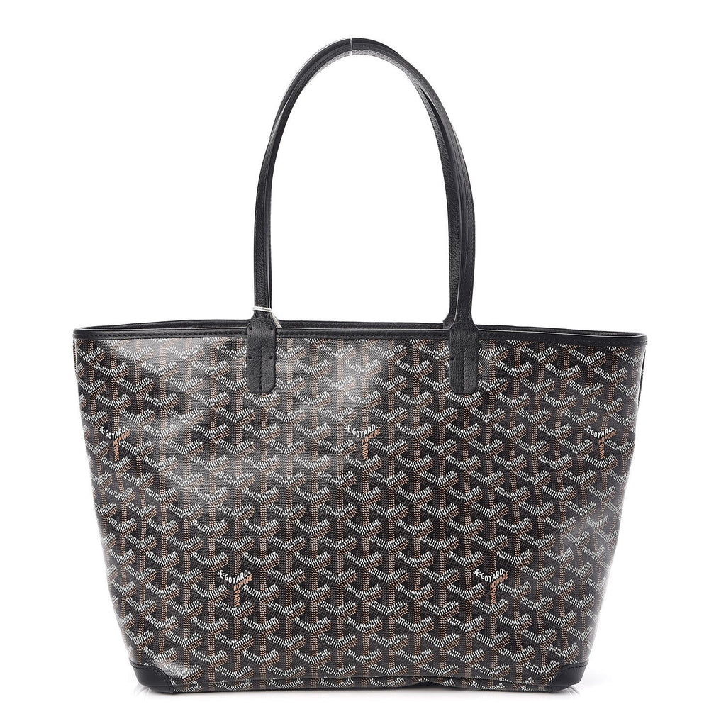 Goyard Artois PM Tote Black Goyardine front view