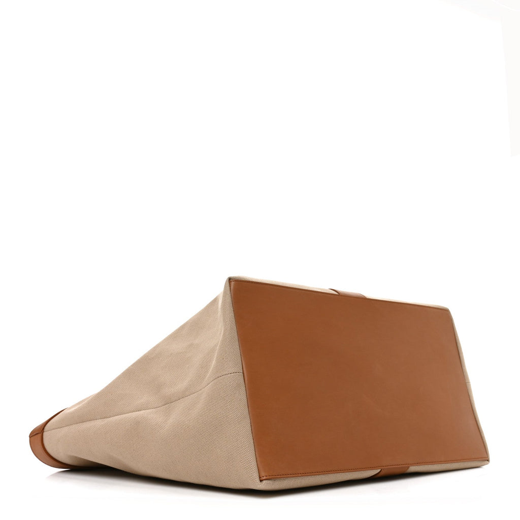 Saint Laurent Canvas Calfskin Y Tote Desert Dust Brick