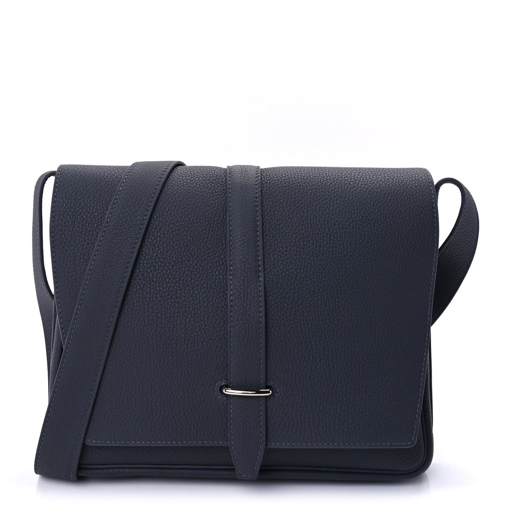 Hermès Togo Steve Light Messenger Etain