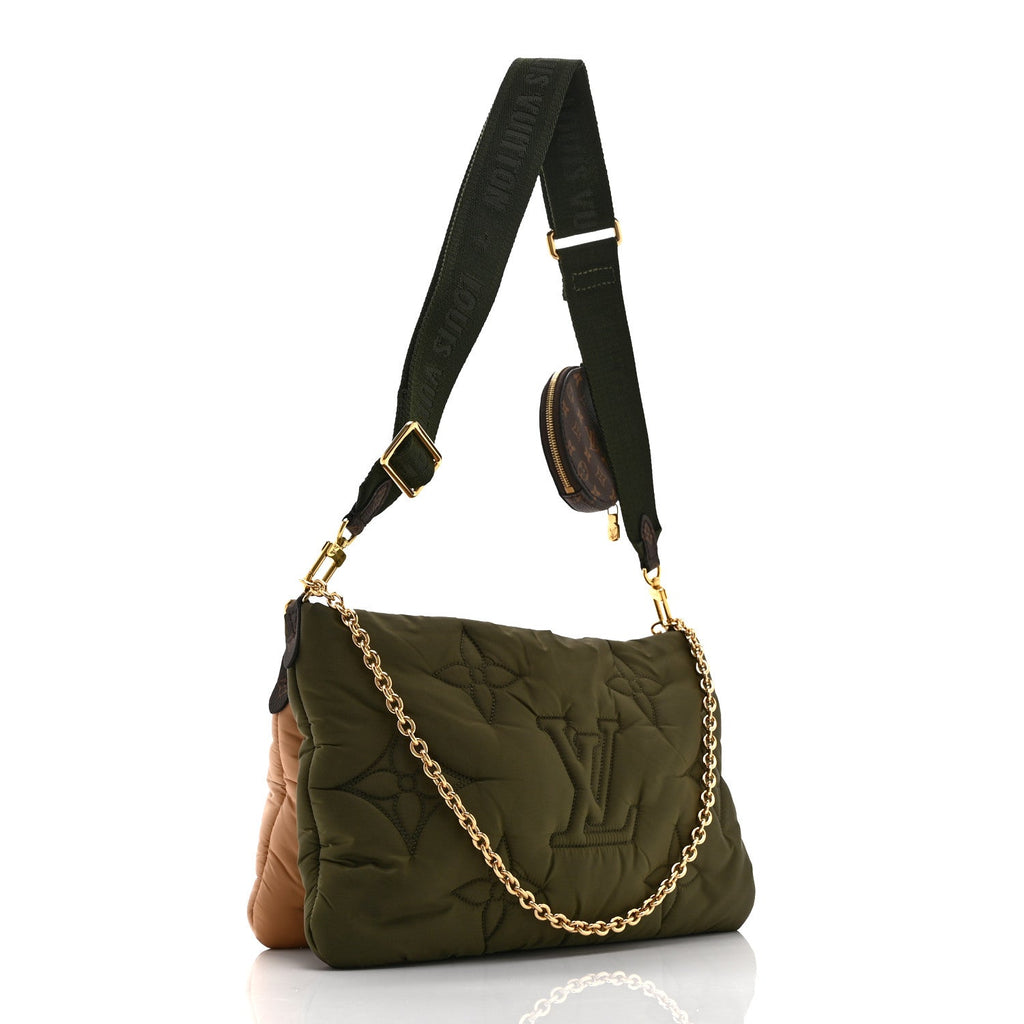 Louis Vuitton Econyl Monogram Pillow Maxi Multi Pochette Accessories Kaki Beige