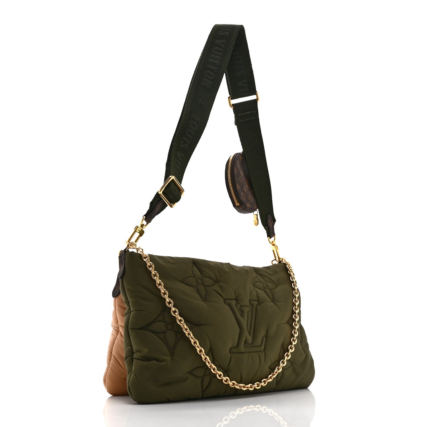 Louis Vuitton Econyl Monogram Pillow Maxi Multi Pochette Accessories Kaki Beige