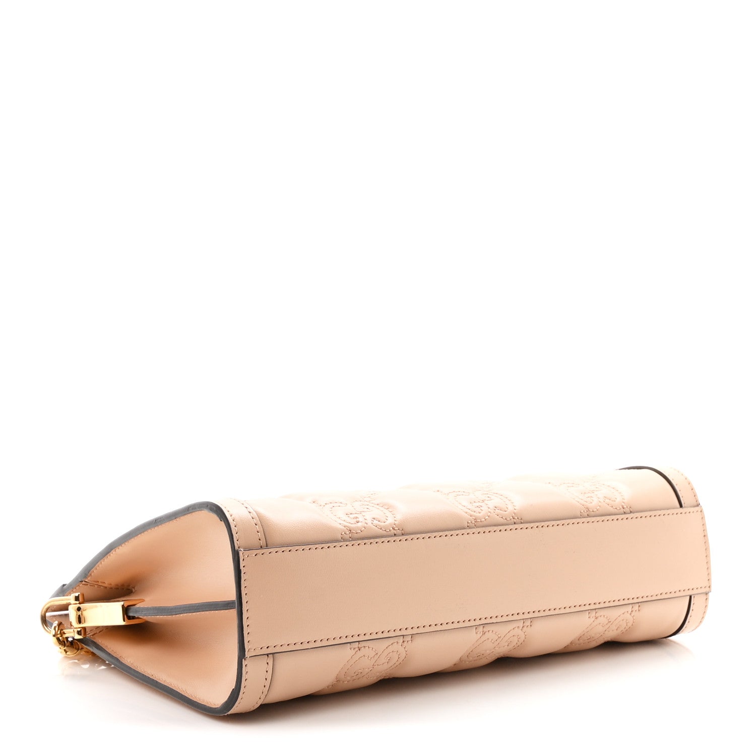 Gucci Calfskin GG Matelasse Small Slim Chain Shoulder Bag Naturale