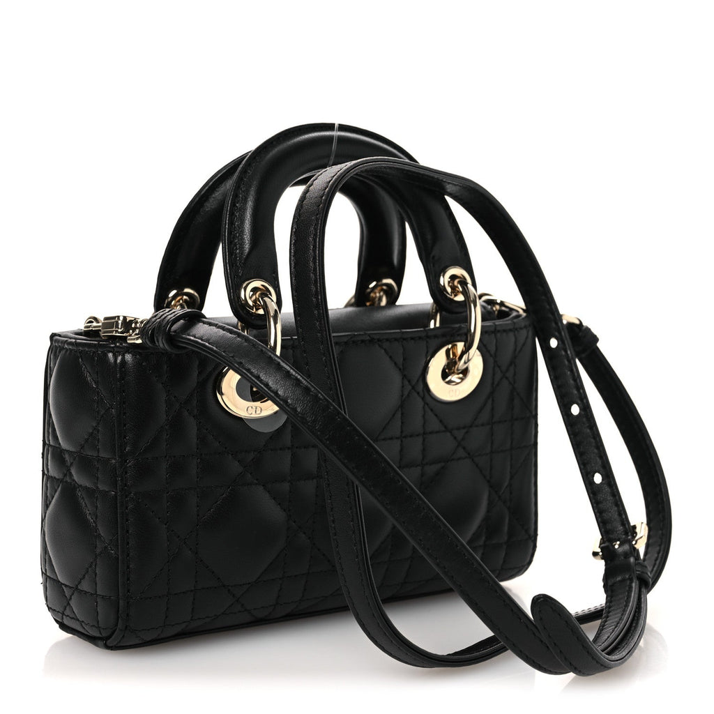 Dior Lambskin Cannage Micro Lady D-Joy Black