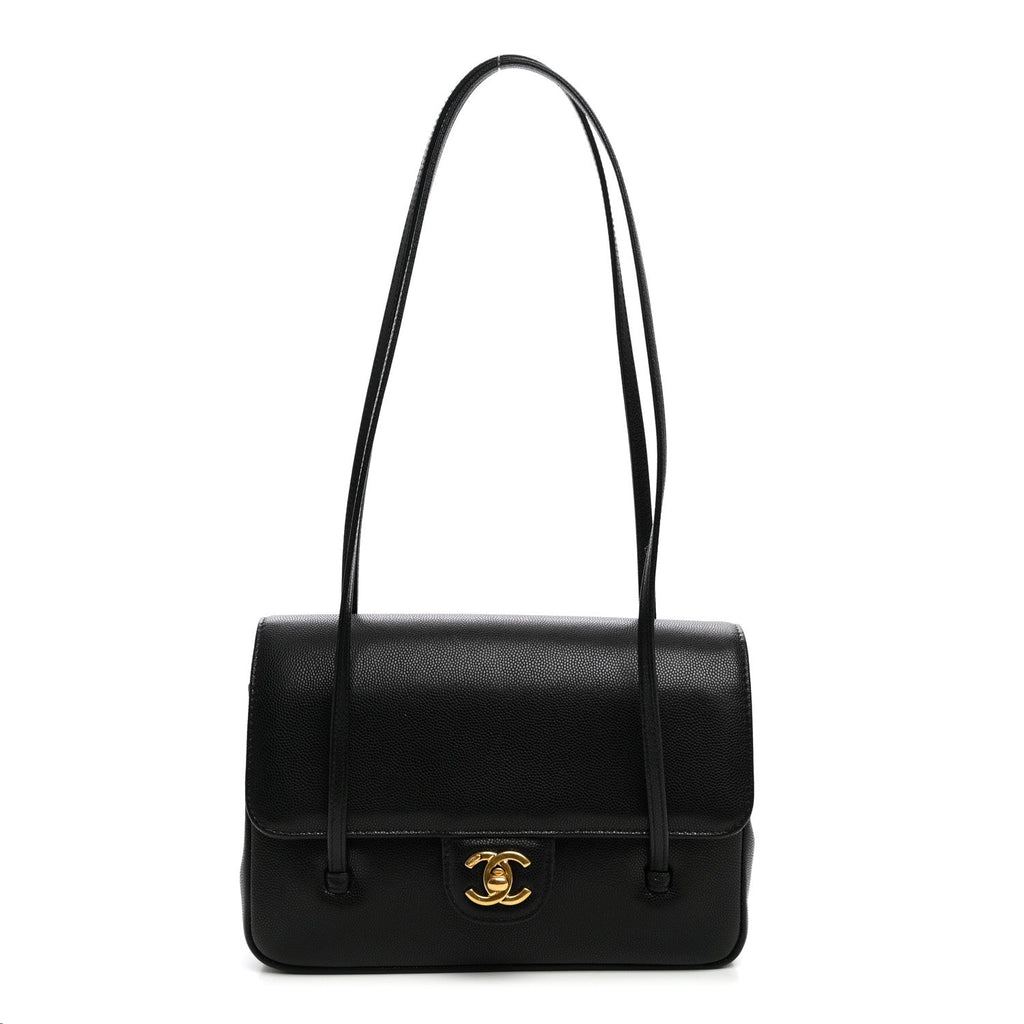 Chanel Shiny Caviar Preppy Coco Small Flap Navy