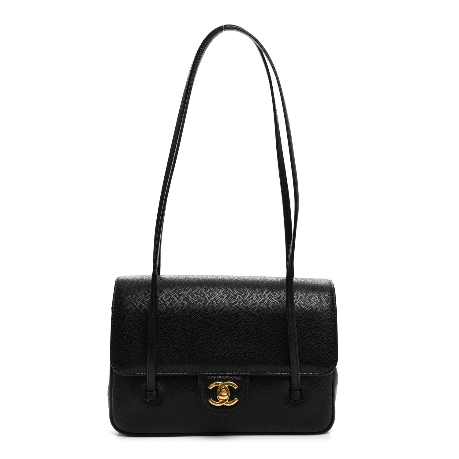 Chanel Shiny Caviar Preppy Coco Small Flap Navy