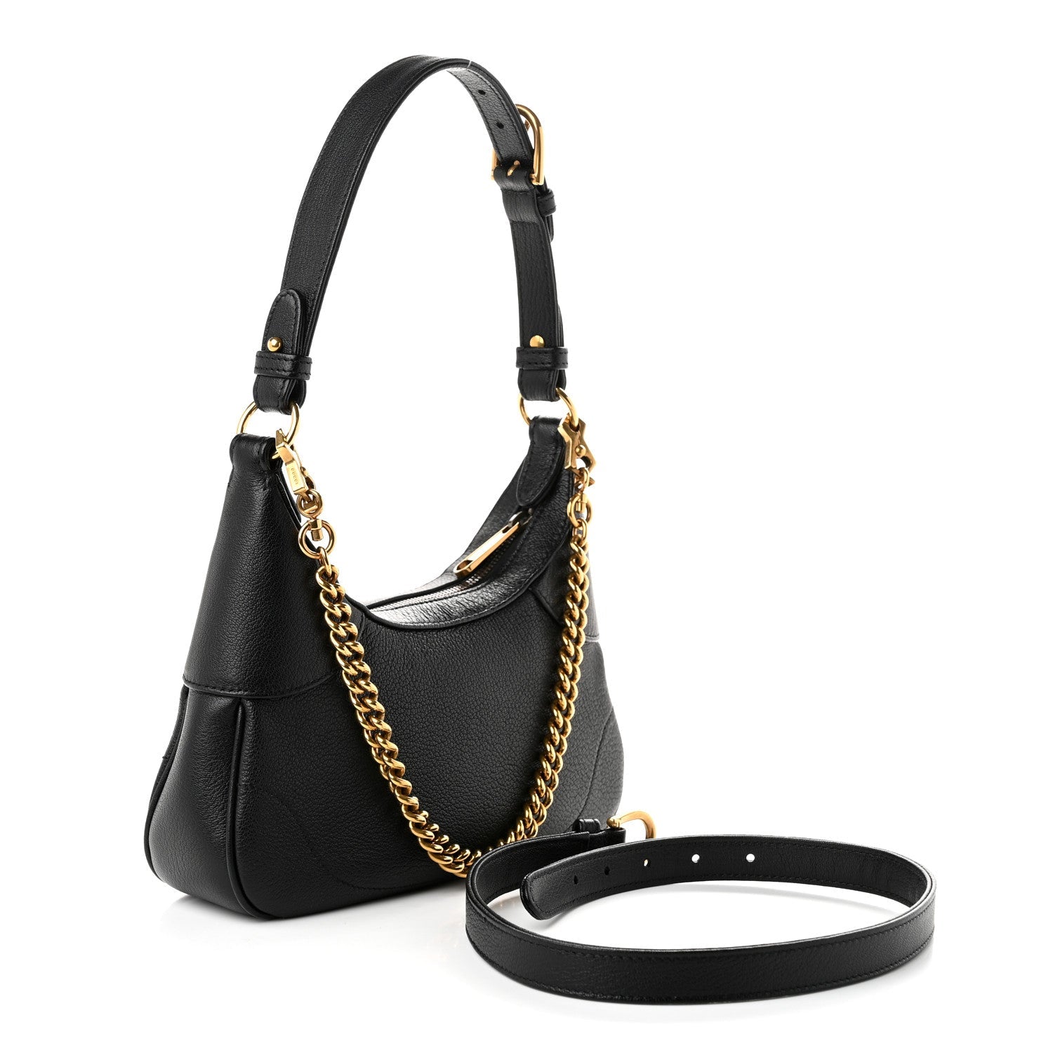Gucci Goatskin Small Aphrodite Shoulder Bag Black