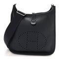 Hermès Taurillon Clemence Evelyne III PM Bleu Nuit