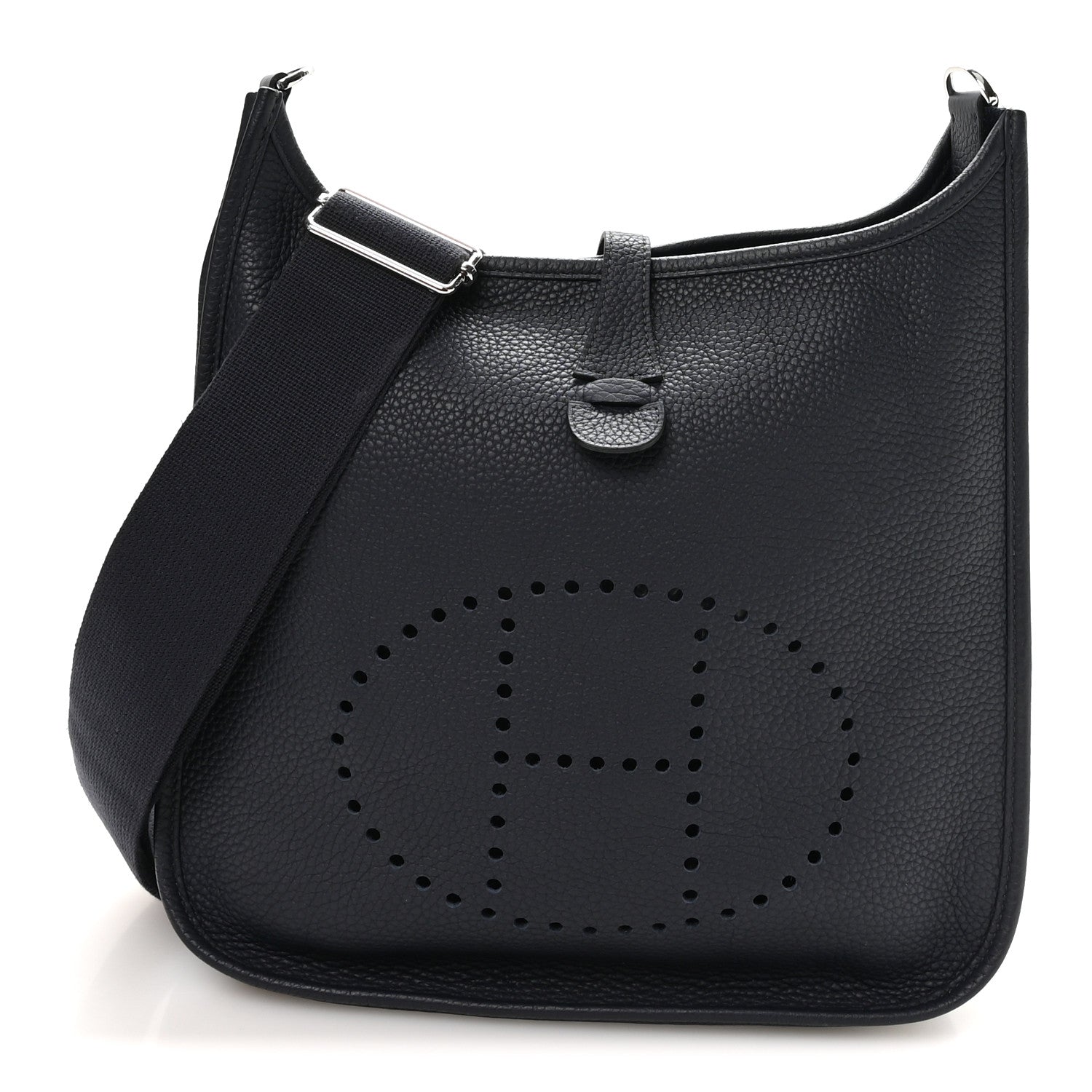 Hermès Taurillon Clemence Evelyne III PM Bleu Nuit