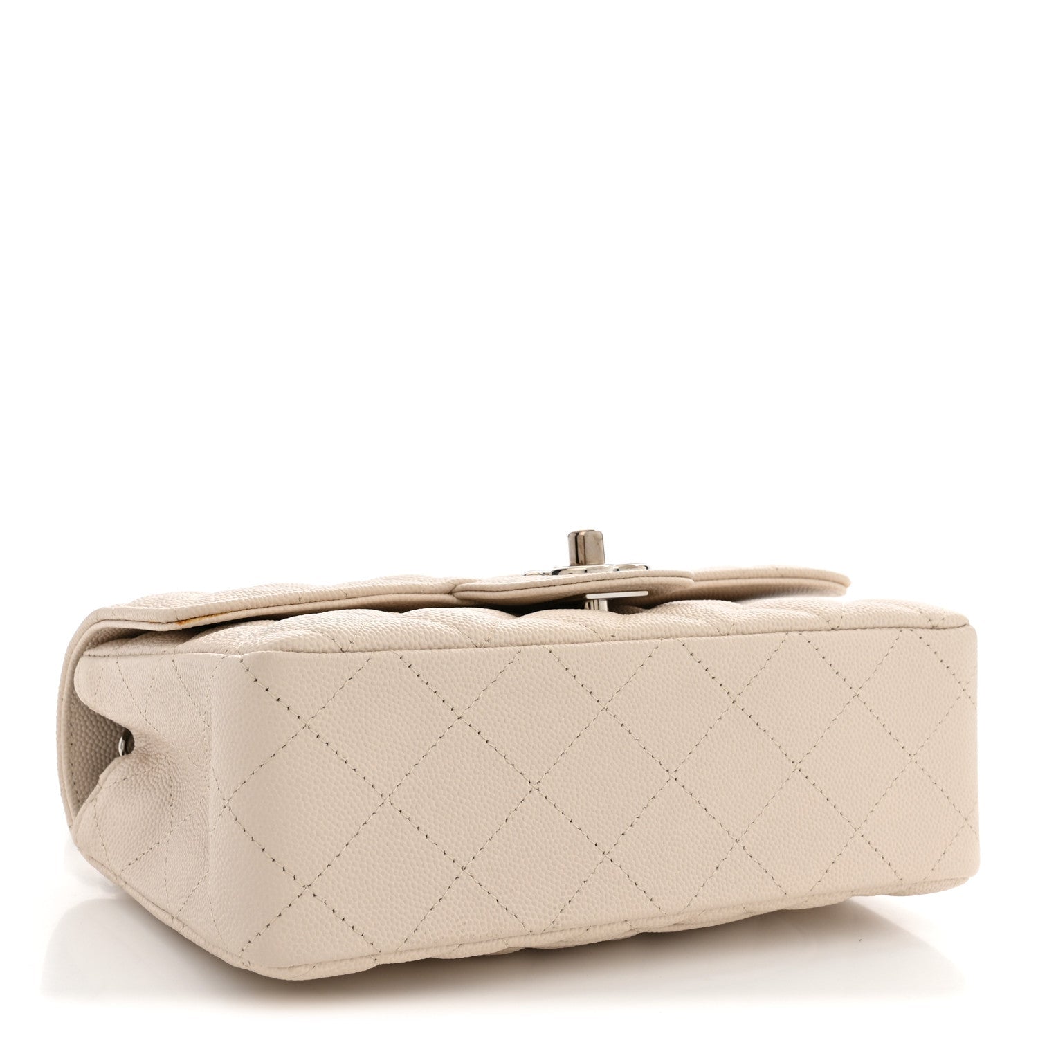 Chanel Caviar Quilted Mini Rectangular Flap Light Beige