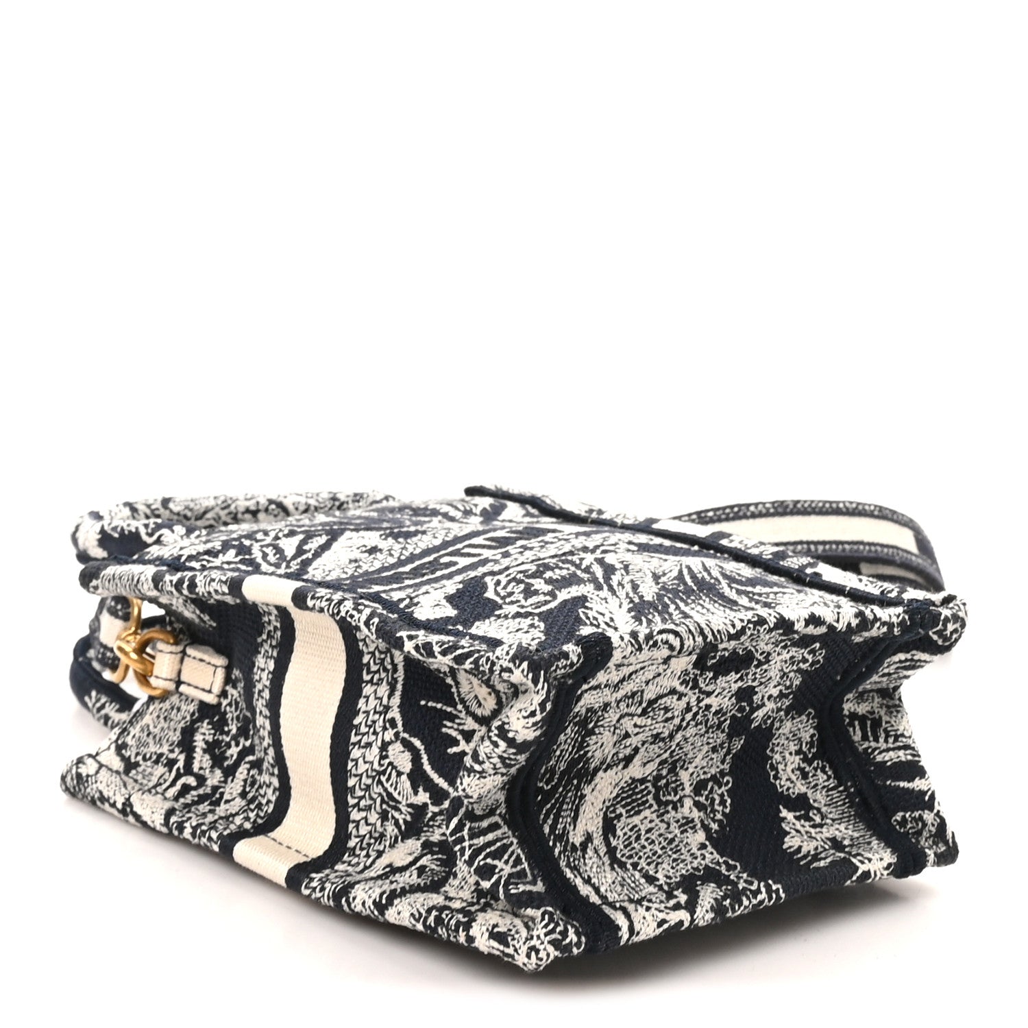 Dior Toile de Jouy Mini Book Tote Phone Bag Blue detail view