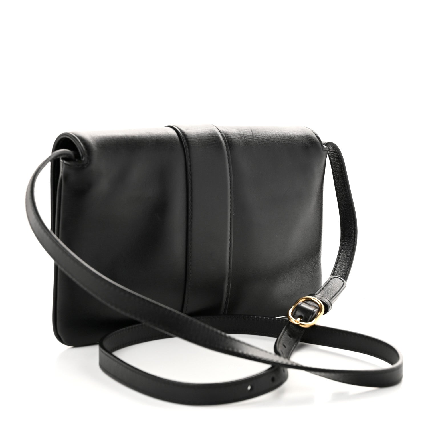 Gucci Vitello Palmellato Lux Small Arli Flap Shoulder Bag Black