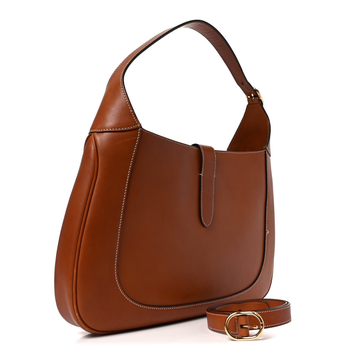 Gucci Calfskin Medium Jackie 1961 Hobo Harness Brown