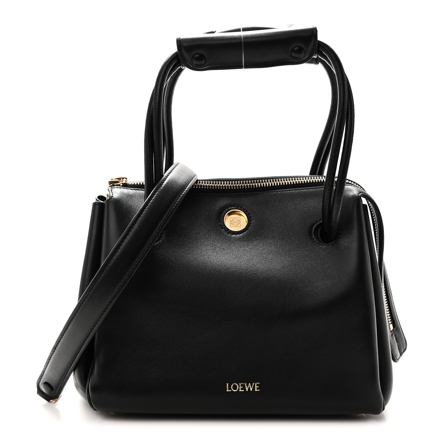 Loewe Supple Calfskin Small Madrid Bag Black