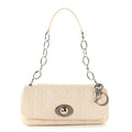Dior Lambskin Cannage Rendezvous Flap White