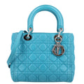 Dior Lambskin Cannage Medium Lady Dior Blue