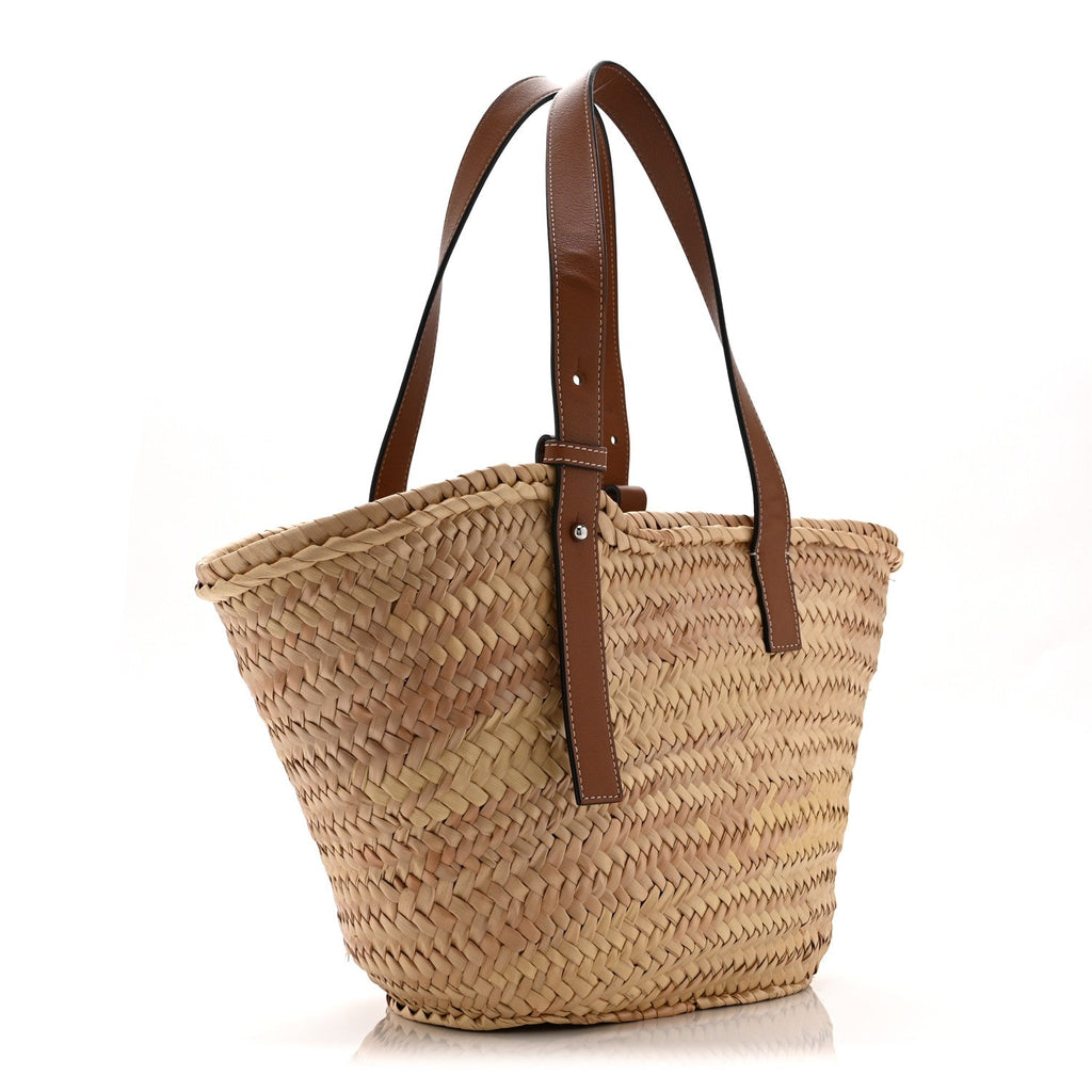 Loewe Raffia Basket Tote Bag Natural Tan
