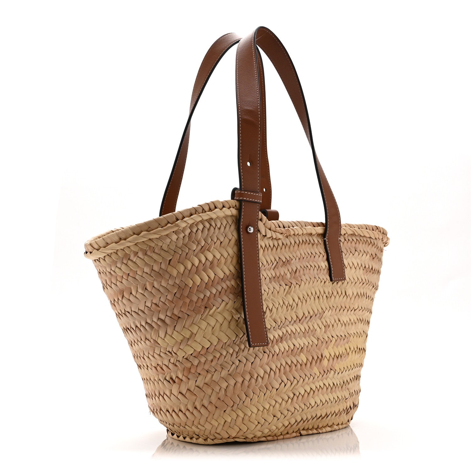 Loewe Raffia Basket Tote Bag Natural Tan