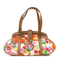 Dior Canvas Floral Print Detective Satchel Multicolor