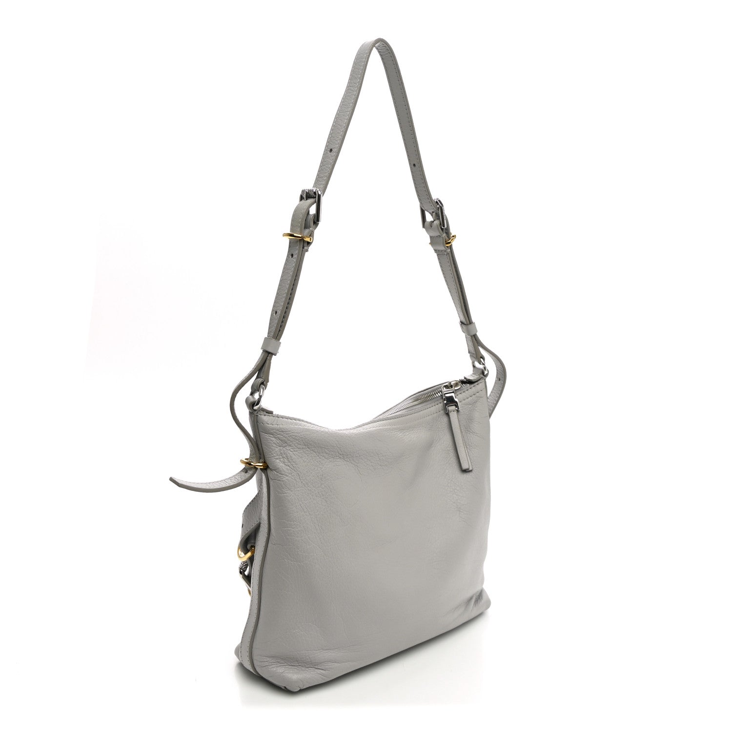 Givenchy Calfskin Small Voyou Bag Light Grey side view