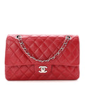 Chanel Caviar Quilted Medium Double Flap Red