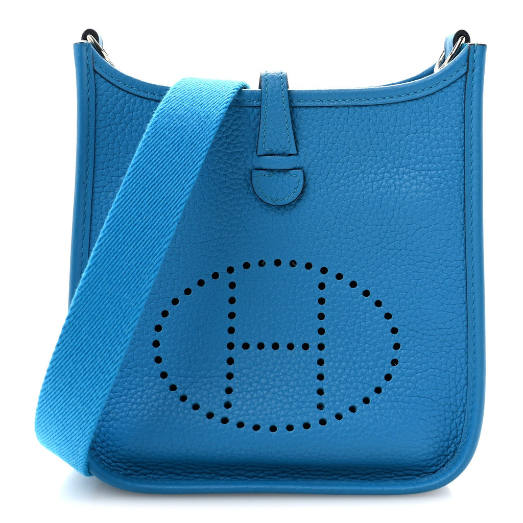 Hermès Taurillon Clemence Evelyne TPM Bleu Zanzibar