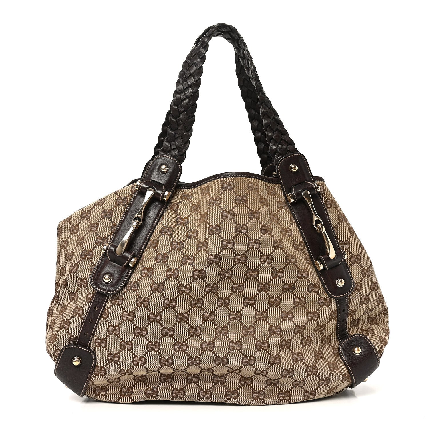 Gucci Monogram Medium Pelham Shoulder Bag Dark Brown