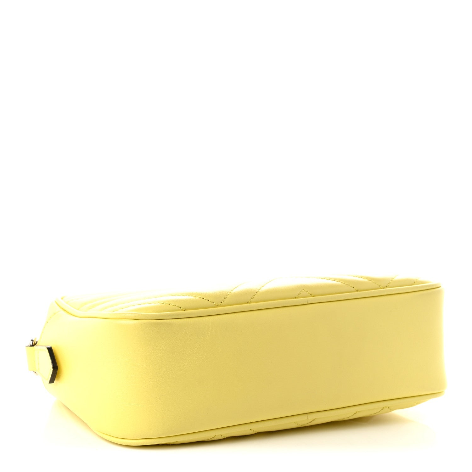 Gucci Calfskin Matelasse Small GG Marmont Chain Shoulder Bag Banana