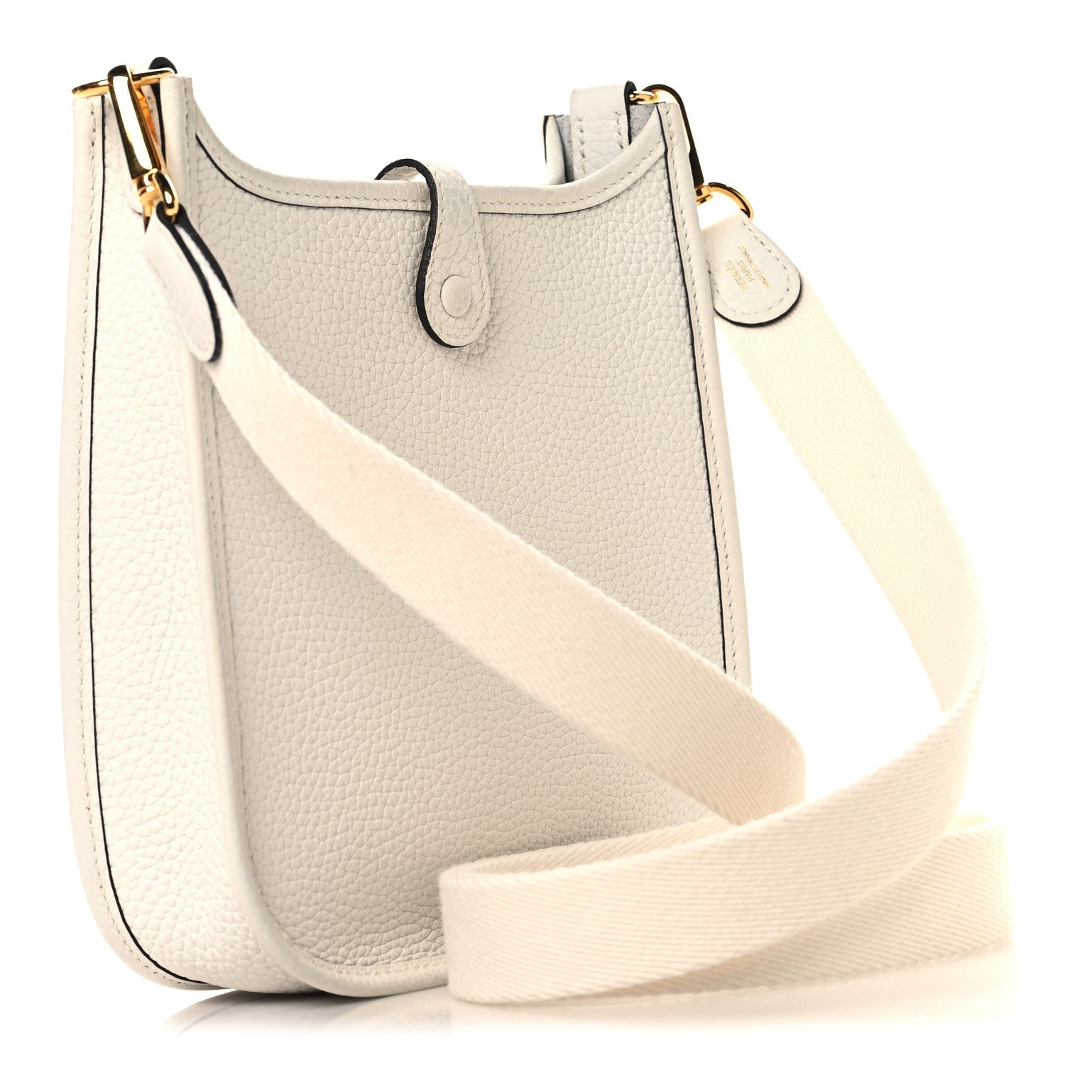 Hermès Taurillon Clemence Amazone Evelyne TPM New White