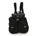 Prada Tessuto Nylon Vela Small Backpack Black front view