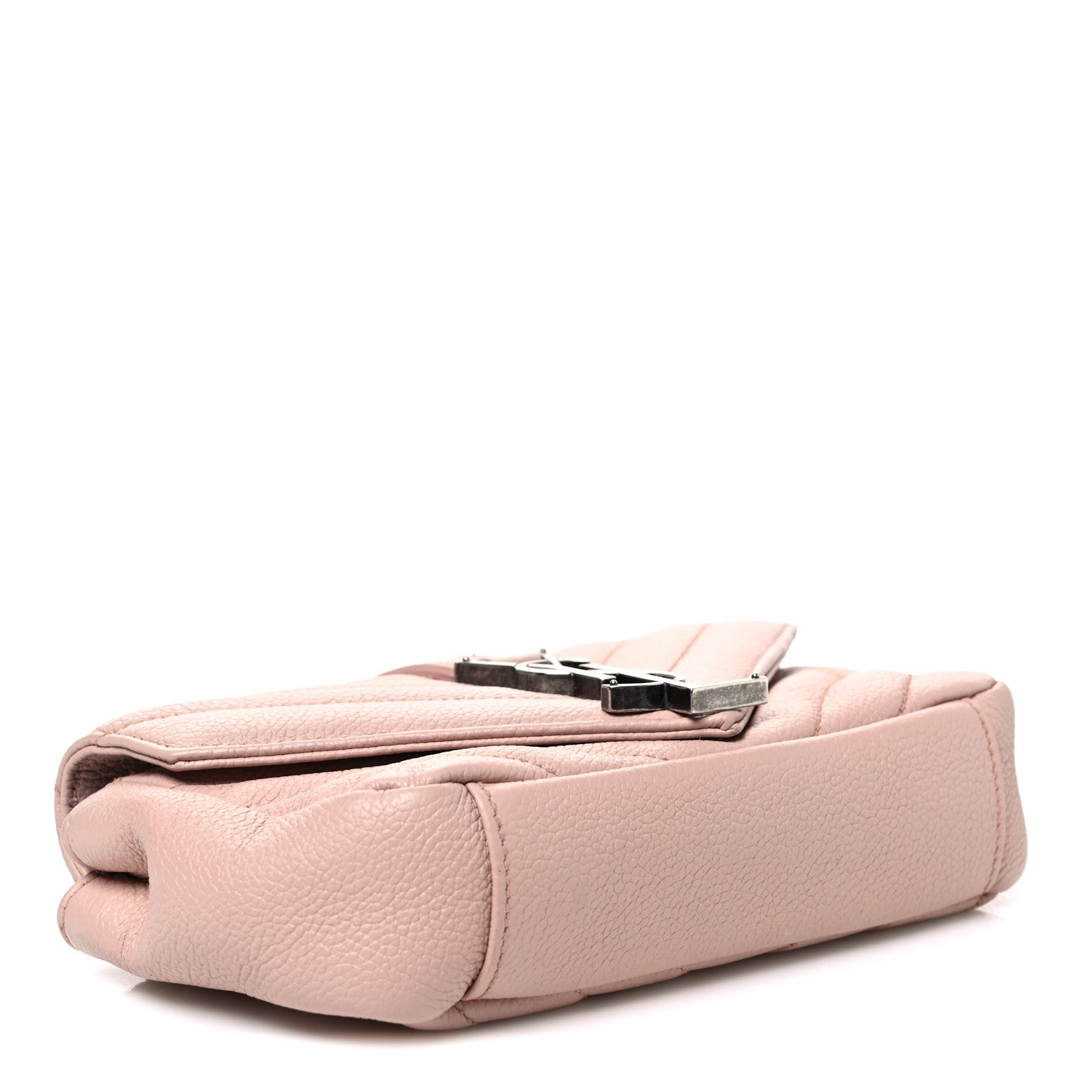 Saint Laurent Sheepskin Matelasse Monogram Classic Baby Chain Bag Pale Pink
