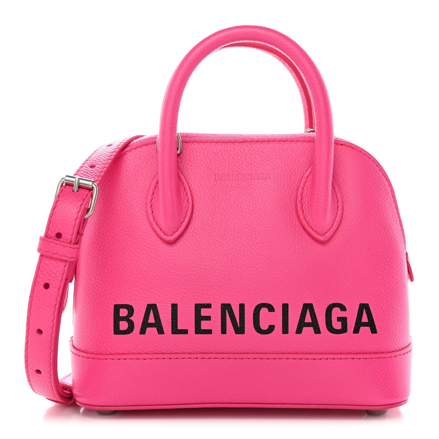 Balenciaga XXS Ville Top Handle Bag Fuchsia front view
