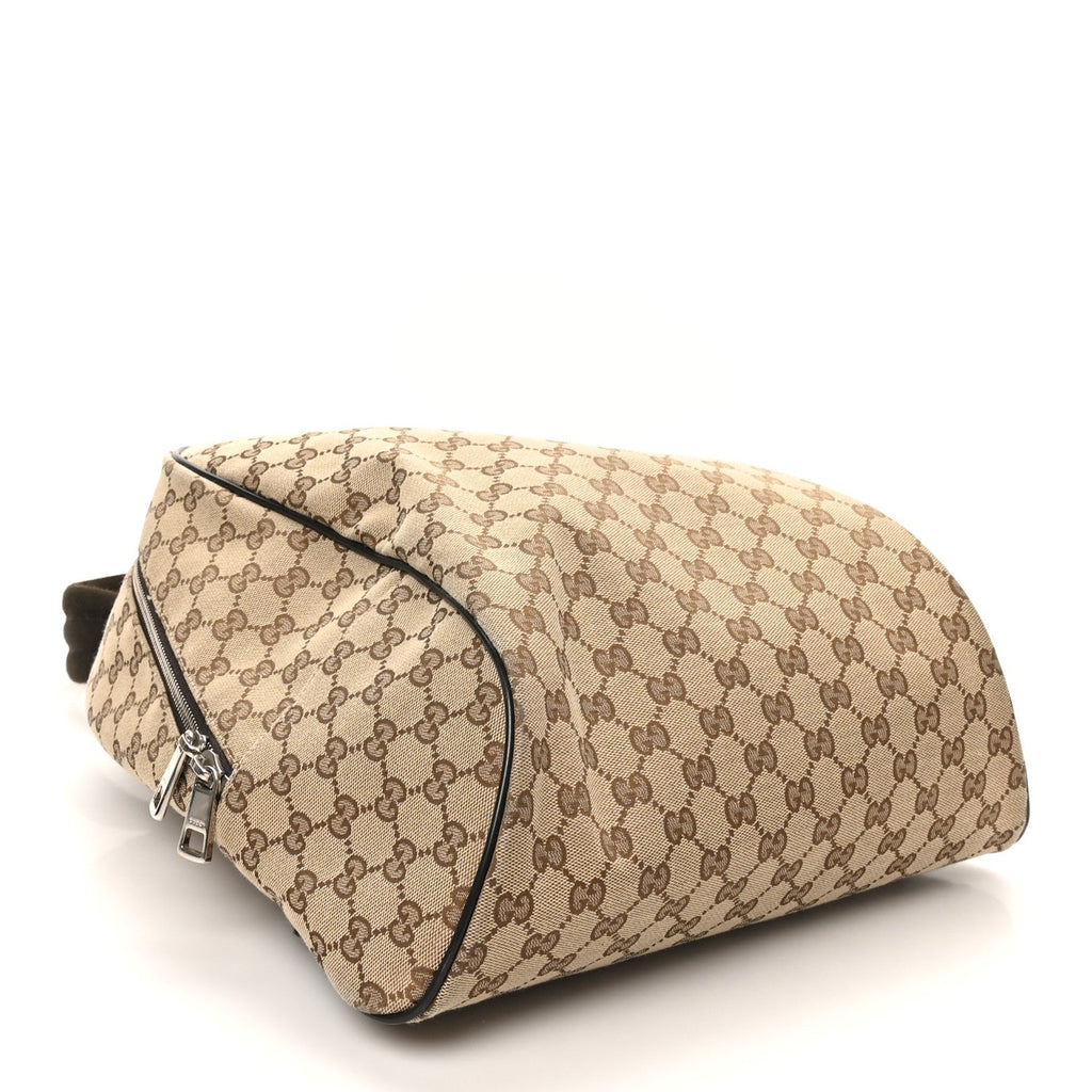Gucci Monogram Travel Backpack Dark Brown