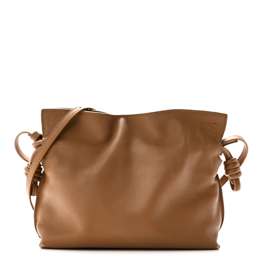 Loewe Calfskin Mini Flamenco Knot Clutch Warm Desert