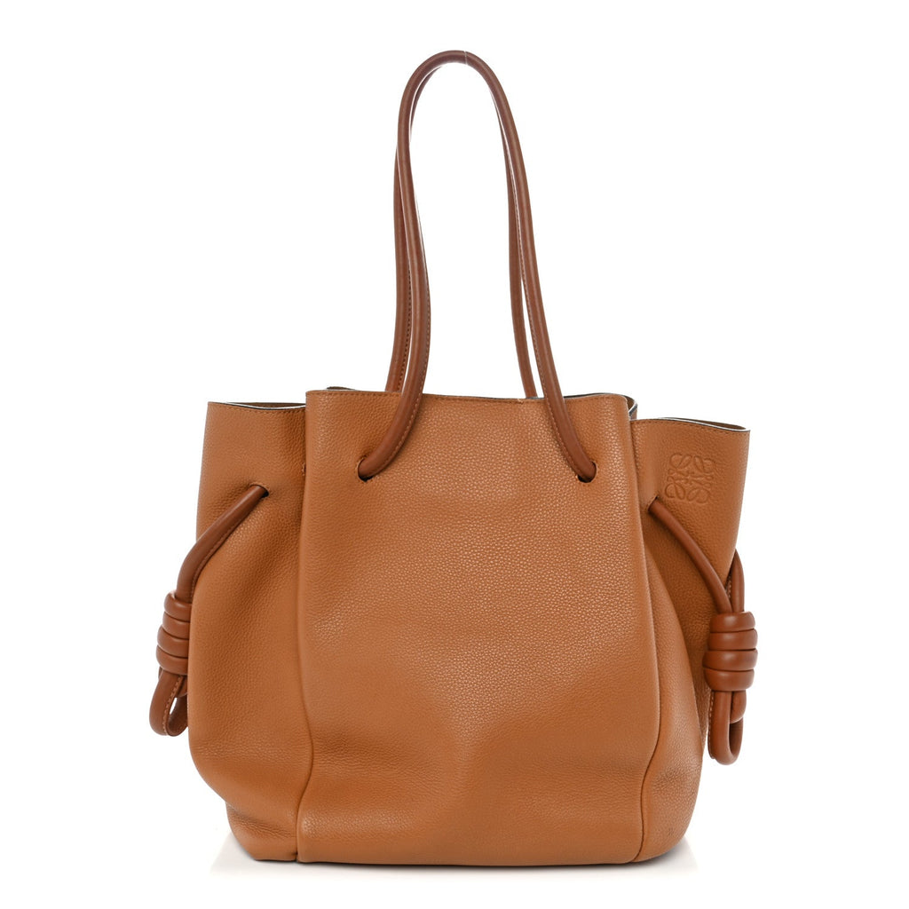 Loewe Calfskin Small Flamenco Knot Bag Caramel