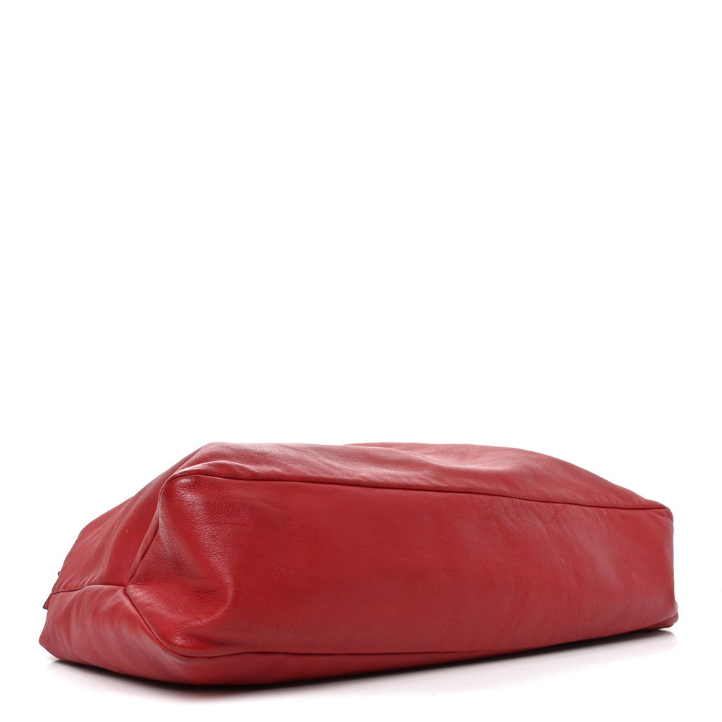 Gucci Calfskin Large Horsebit Chain Hobo Red